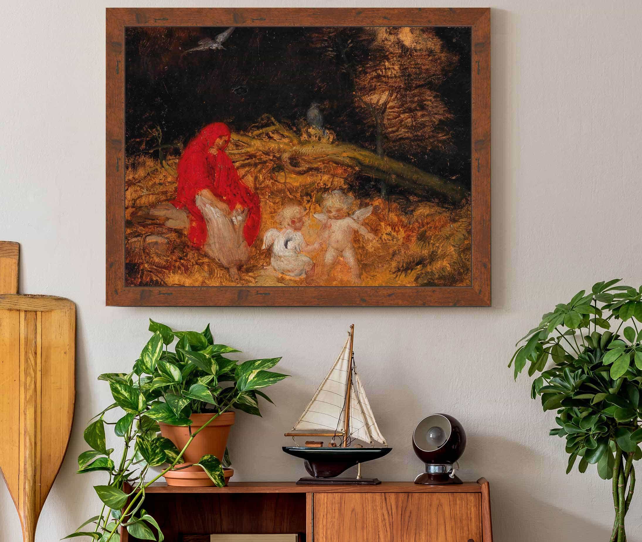 Waldfrau Und Amoretten by Eduard Veith