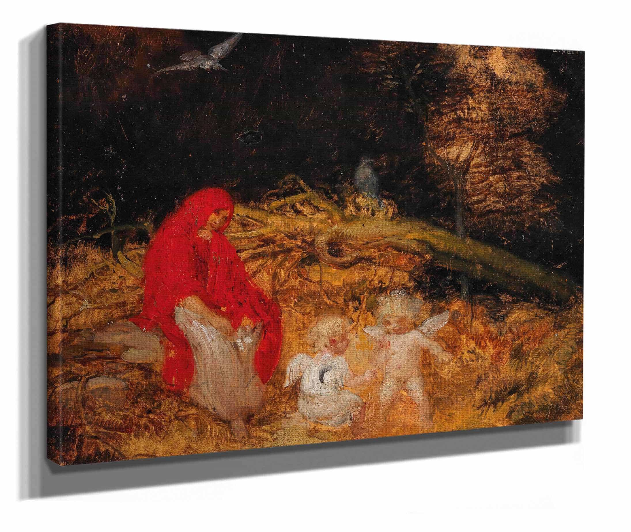 Waldfrau Und Amoretten by Eduard Veith