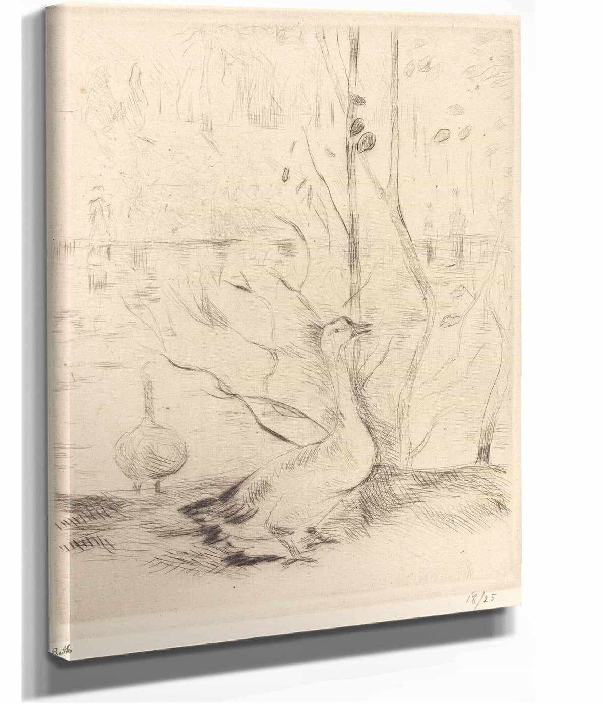 Walk In The Boulougne Wood by Berthe Morisot