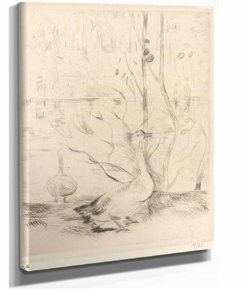 Walk In The Boulougne Wood by Berthe Morisot