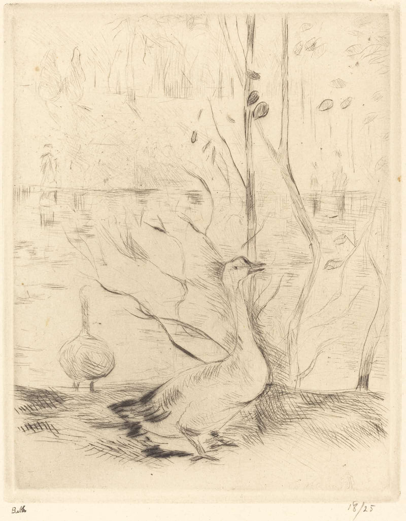 Walk In The Boulougne Wood by Berthe Morisot