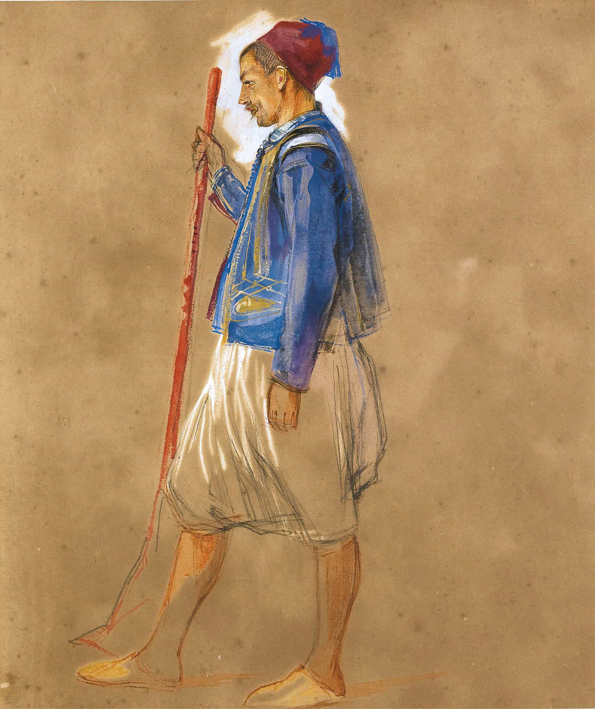 Walton On Thames A Study Of A Greek Man by John Frederick Lewis