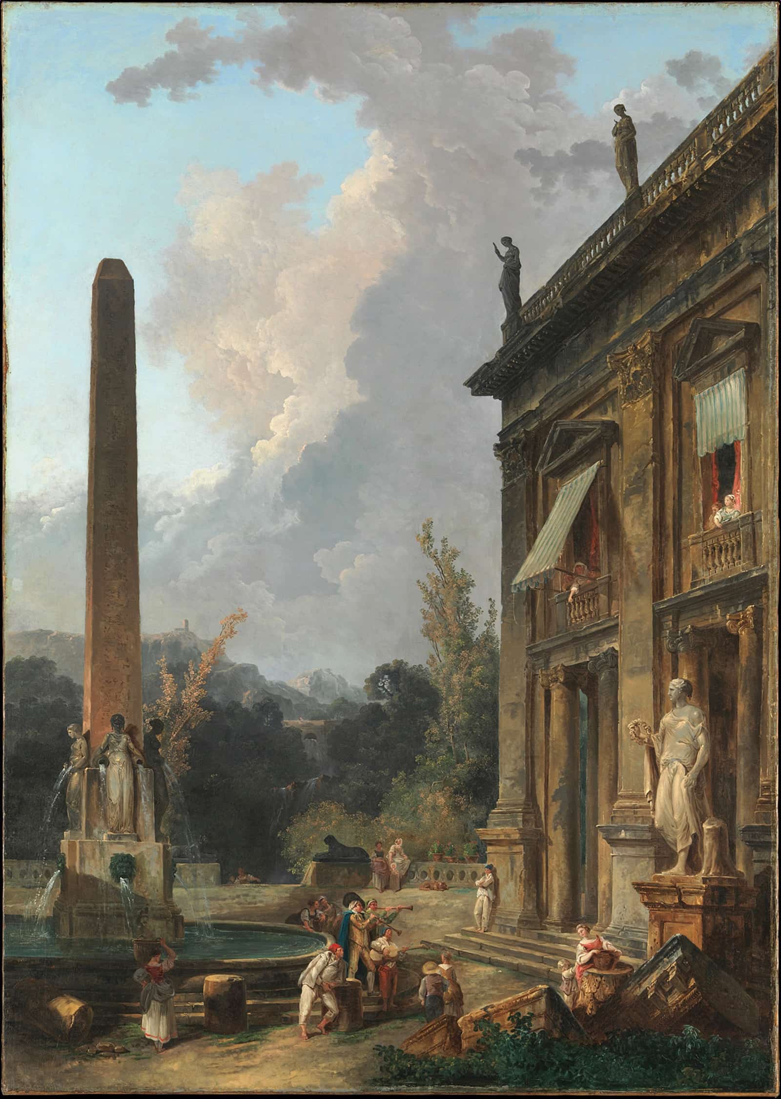 Wandering Minstrels by Hubert Robert