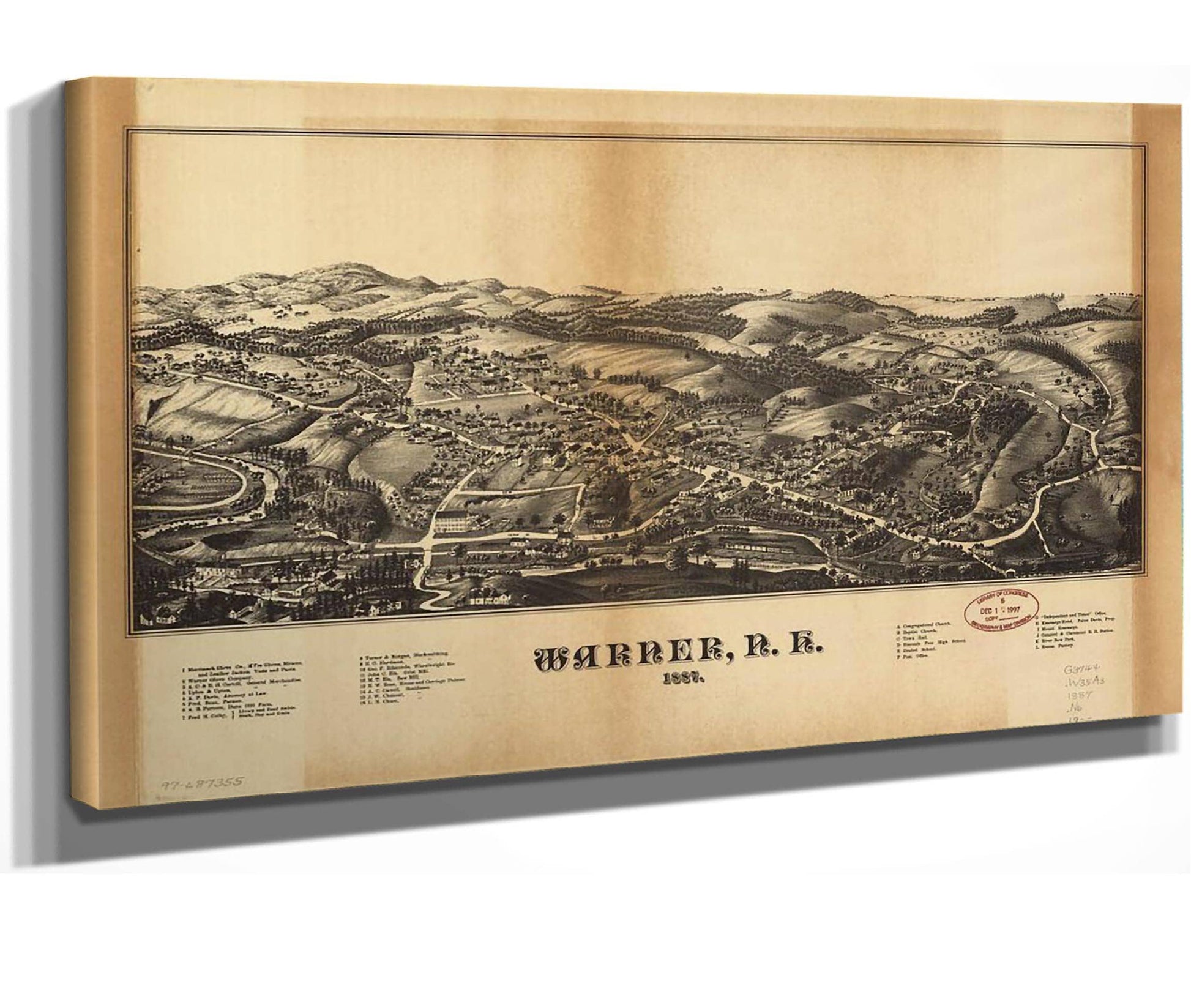 Warner Nh 1887  State Of New Hampshire