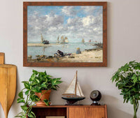 Washerwoman Near Trouville by Eugene Boudin