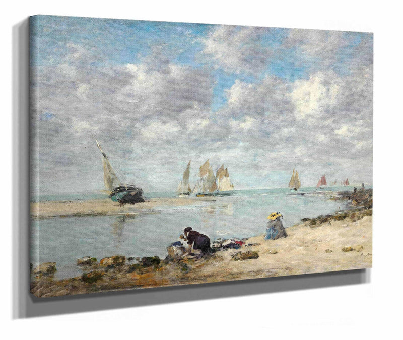 Washerwoman Near Trouville by Eugene Boudin