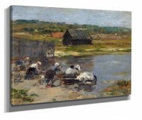 Washerwomen At The Edge Of The Pond by Eugene Boudin