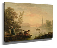 Washerwomen Near By A Lake by Claude Joseph Vernet