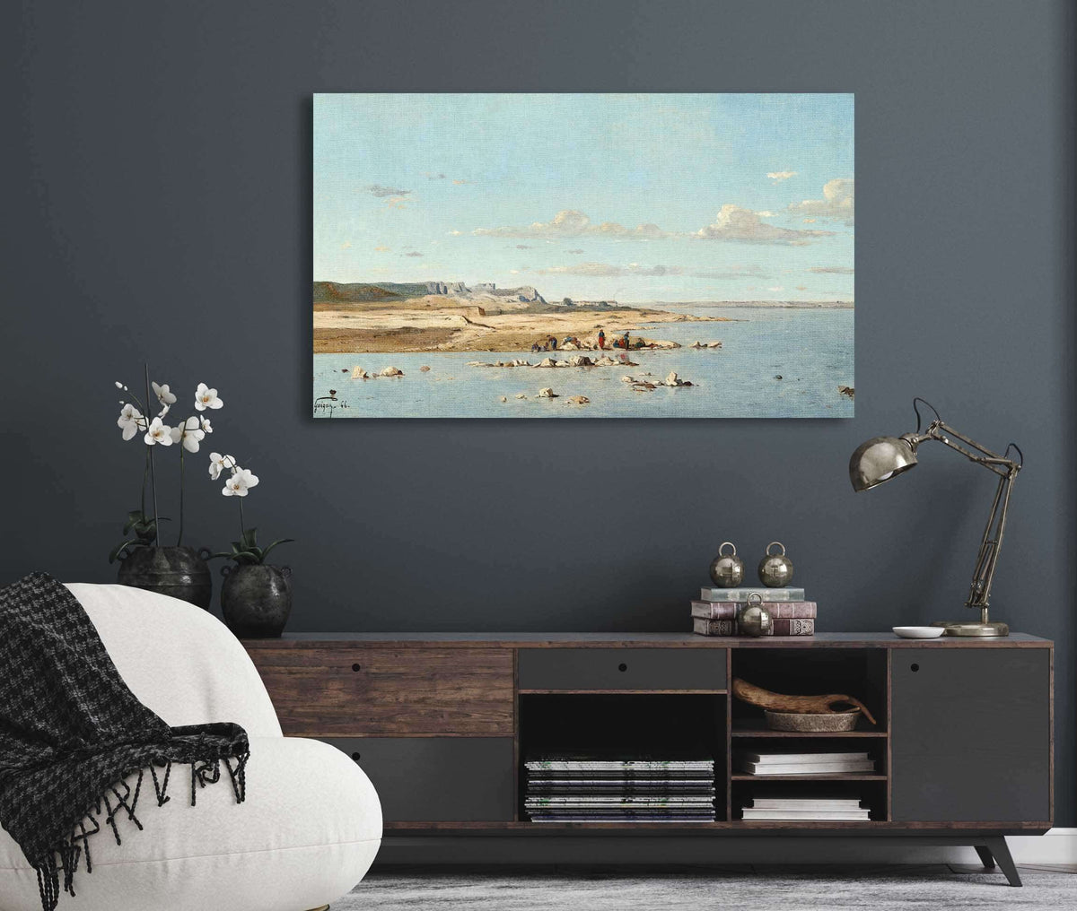 Washerwomen On The Banks Of The Durance by Paul Gauguin