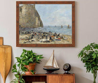 Washerwomen On The Beach Of Etretat by Eugene Boudin