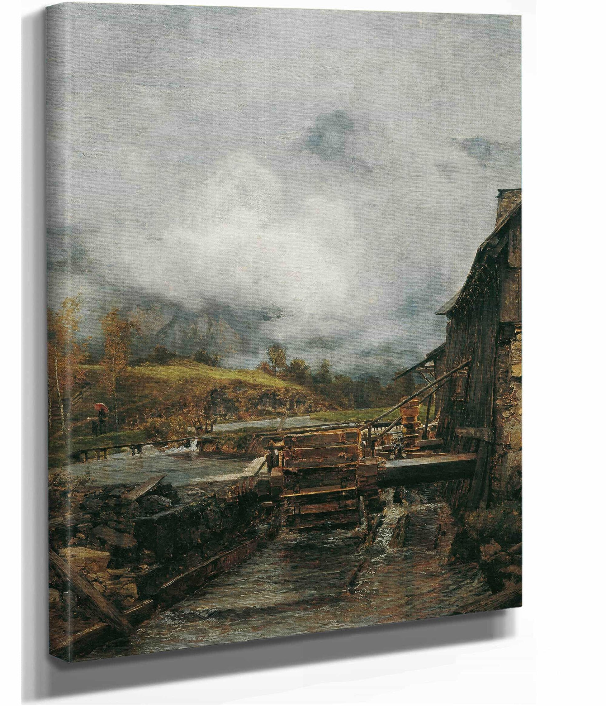 Wassermuhle In Goisern Nach Emil Jakob Schindler by Carl Moll