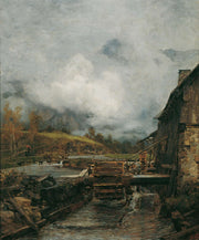 Wassermuhle In Goisern Nach Emil Jakob Schindler by Carl Moll