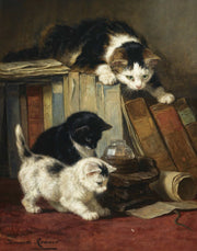 Watching The Prey by Henriette Ronner Knip