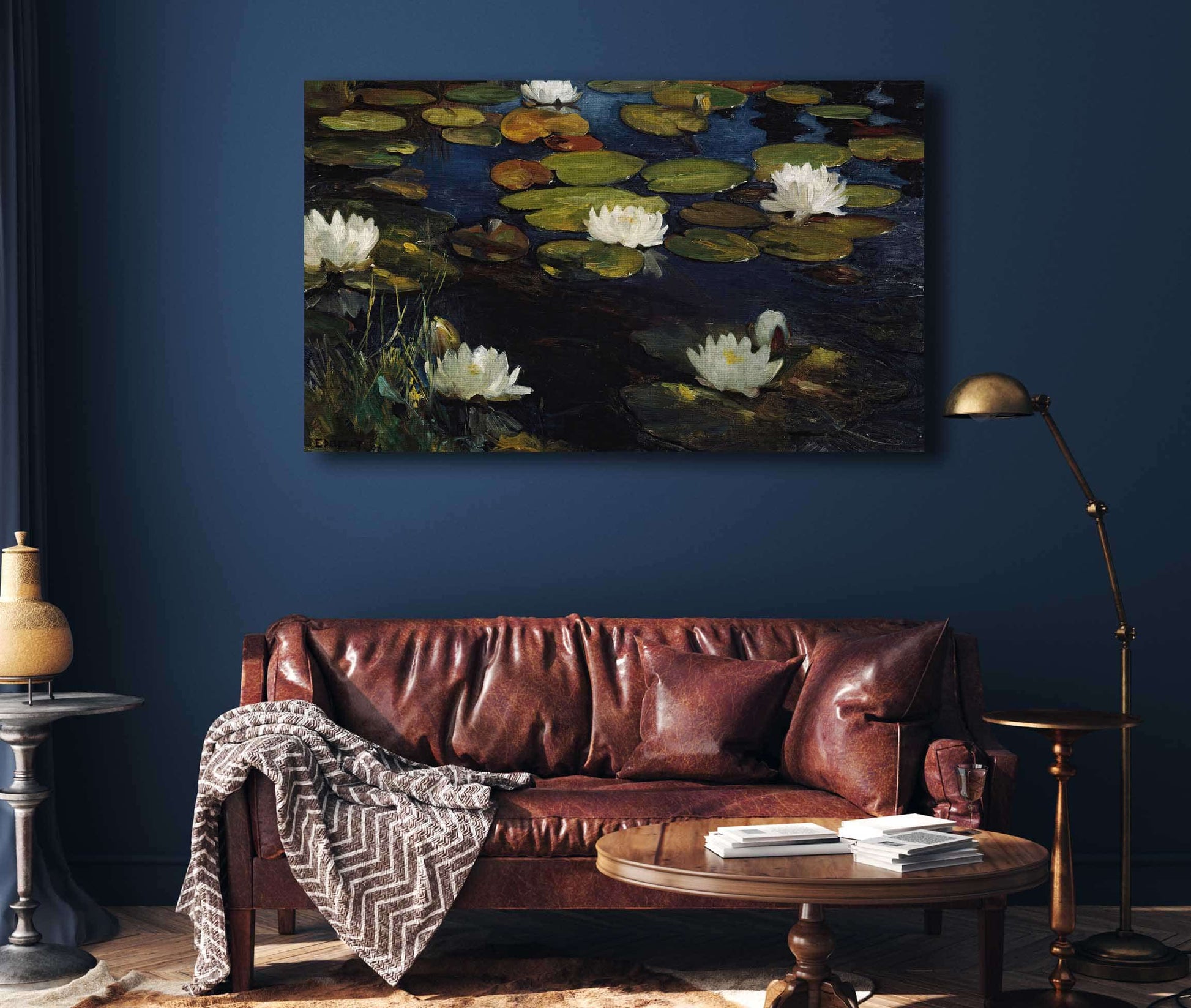 Water Lilies Study For The Youth And A Mermaid By Albert Edelfelt