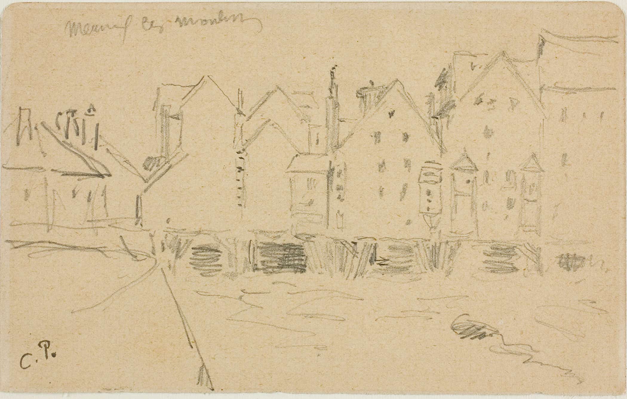 Water Mills In Meaux by Camille Pissarro