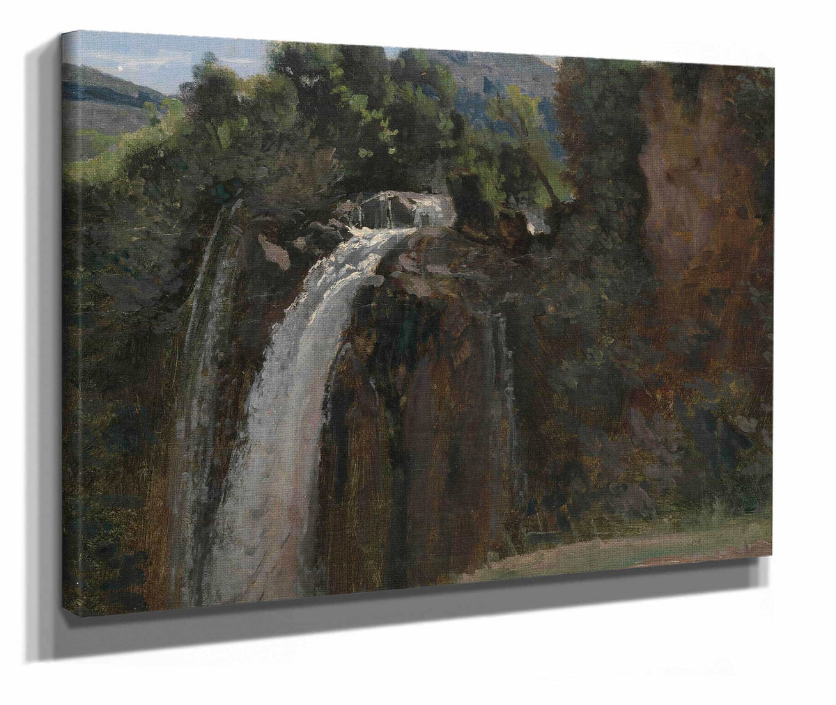 Waterfall At Terni by Jean Baptiste Camille Corot