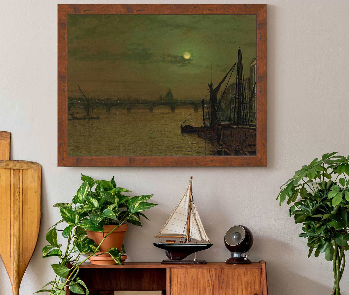 Waterloo Bridge London Looking East by John Atkinson Grimshaw