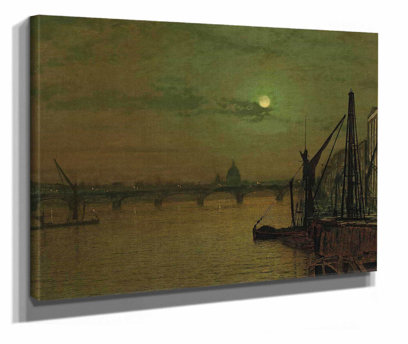 Waterloo Bridge London Looking East by John Atkinson Grimshaw