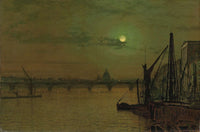Waterloo Bridge London Looking East by John Atkinson Grimshaw