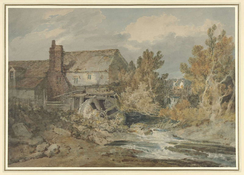 Watermill Near A Flowing Brook by Joseph Mallord William Turner