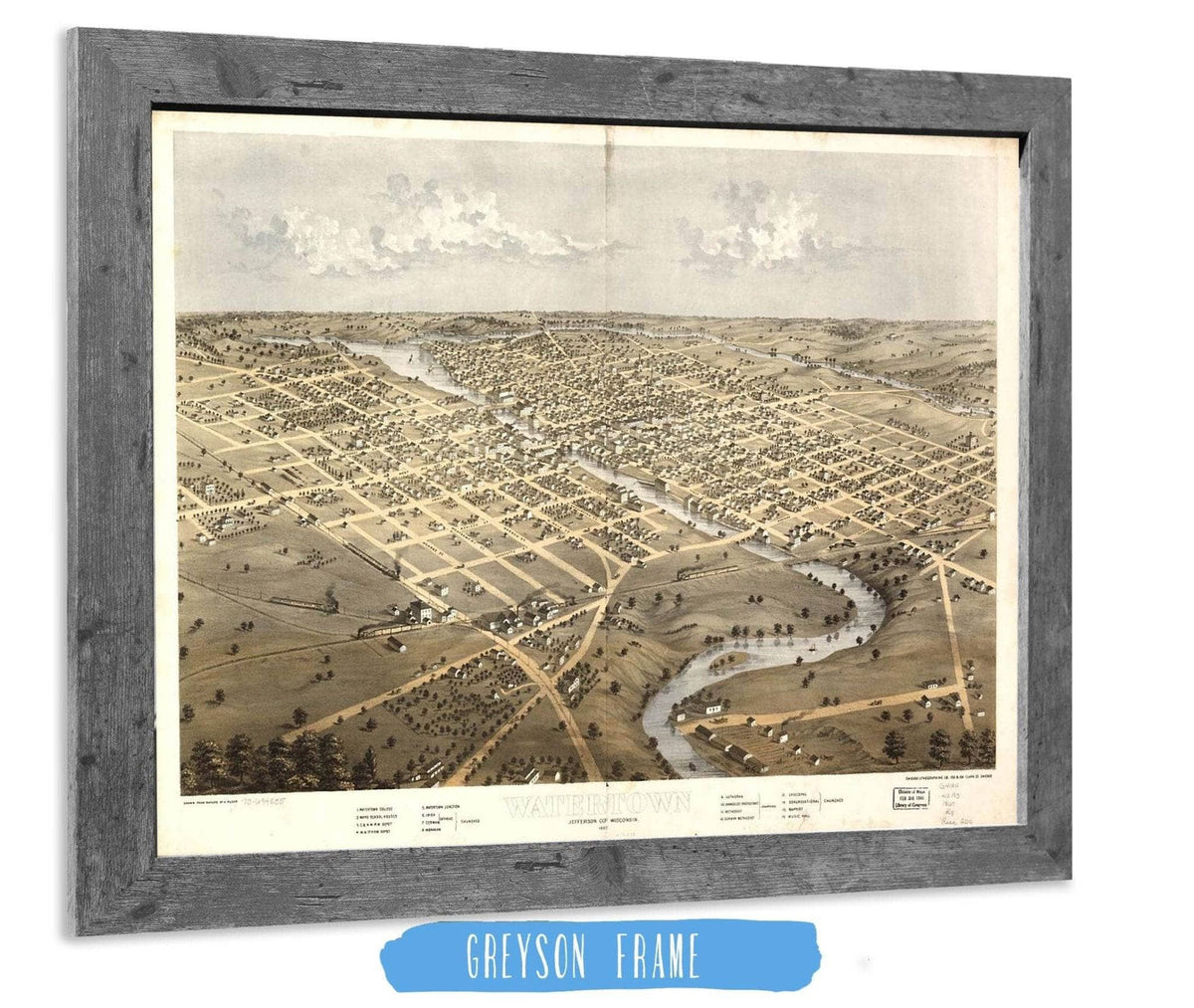 Watertown Jefferson Co Wisconsin 1867 State of Wisconsin