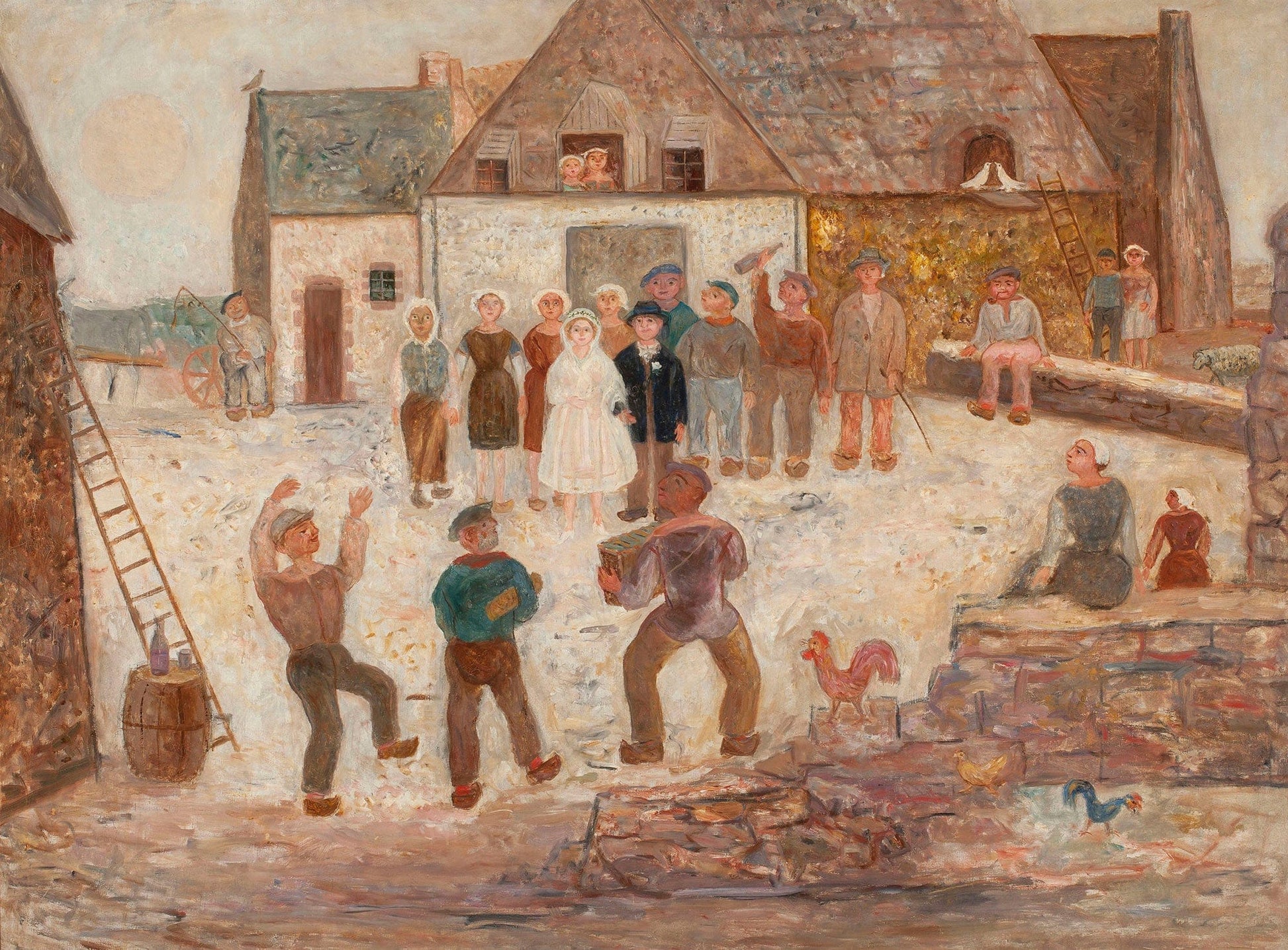 Wedding In A Village by Tadeusz Makowski