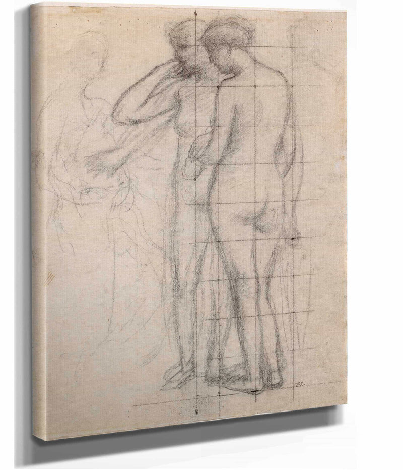 Weibliche Aktstudie Stehend by Pierre Puvis De Chavannes