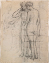 Weibliche Aktstudie Stehend by Pierre Puvis De Chavannes