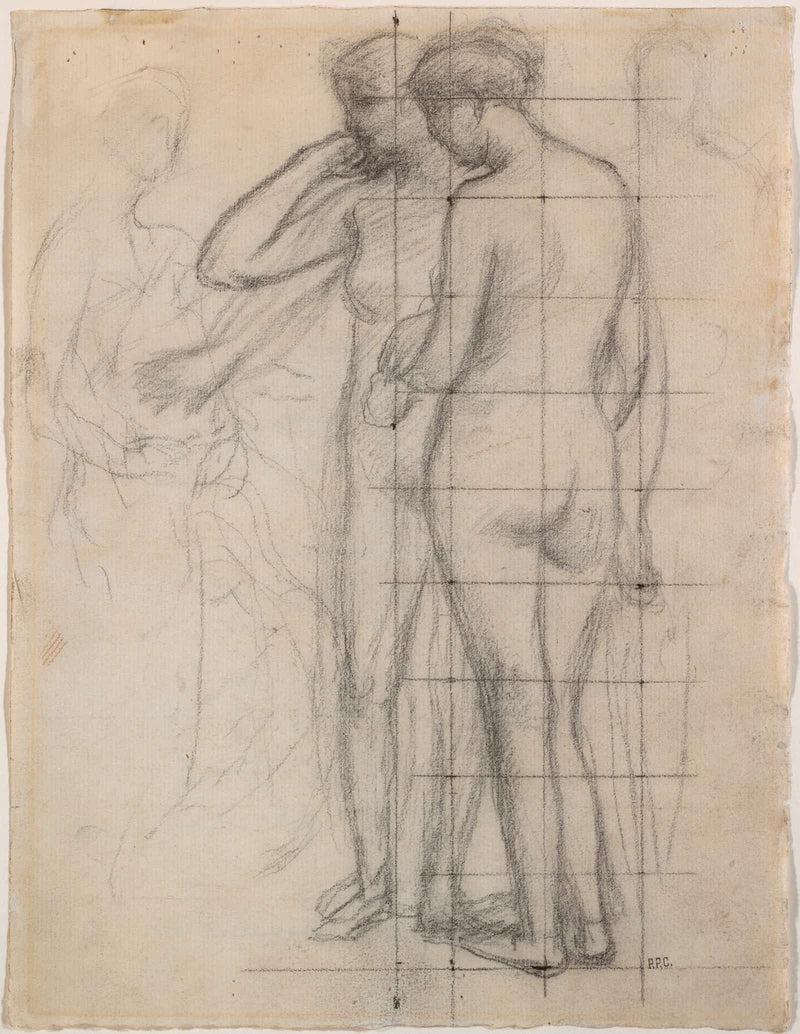 Weibliche Aktstudie Stehend by Pierre Puvis De Chavannes