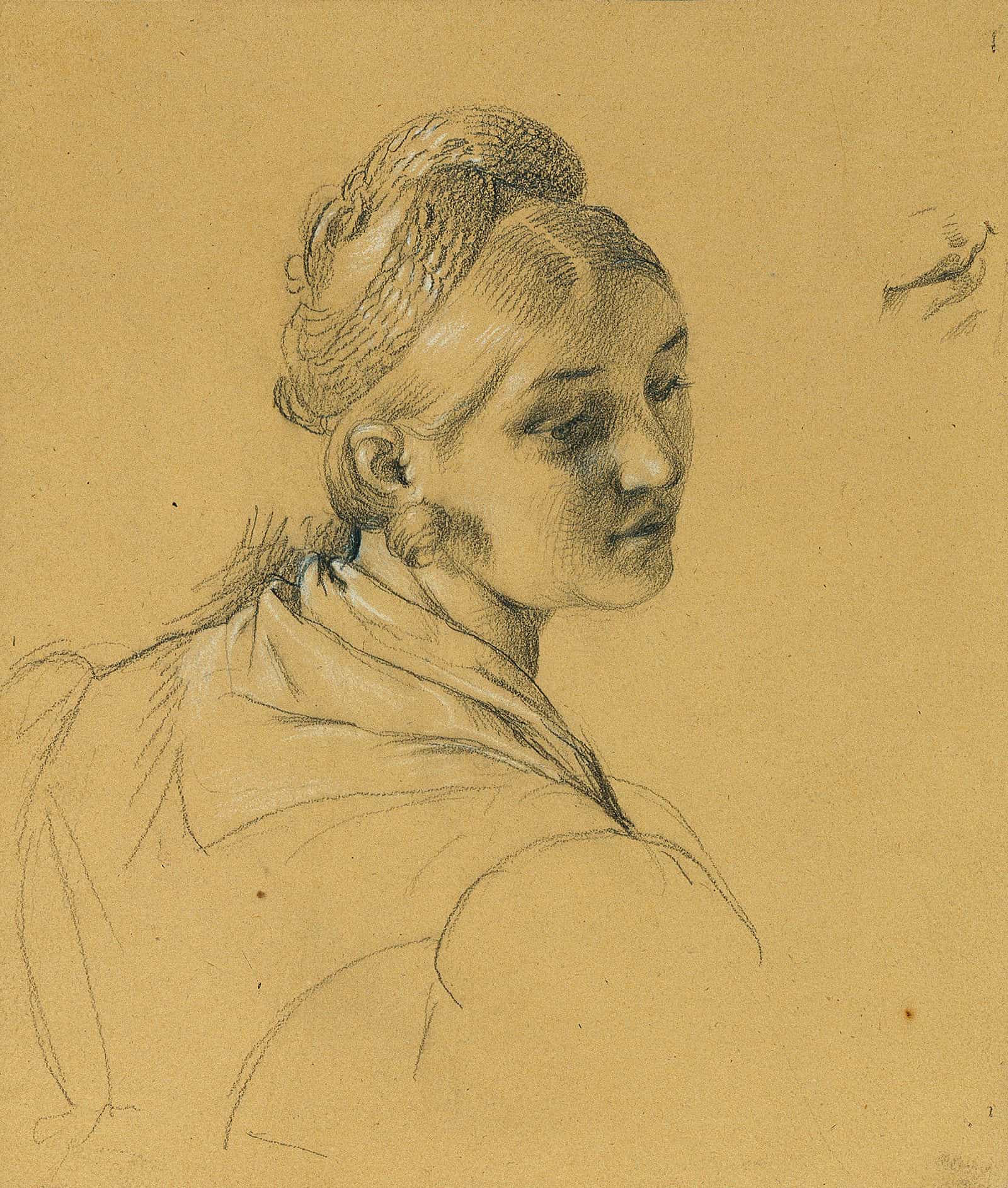 Weibliche Studie Zum Einzug Nach Dem Pariser Frieden Before  by Johann Peter Krafft
