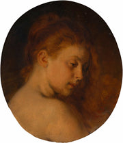 Weiblicher Studienkopf Wiederholung Zu Nach Dem Bade by Hans Canon