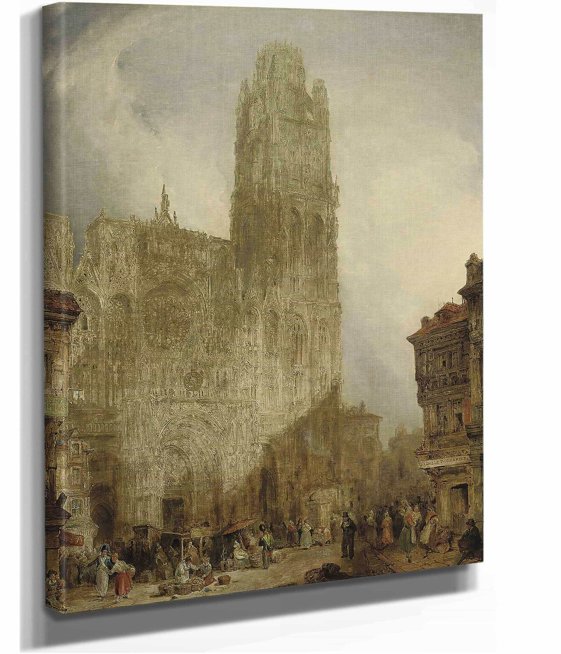 West Front Of Notre Dame Cathedral Rouen by David Roberts