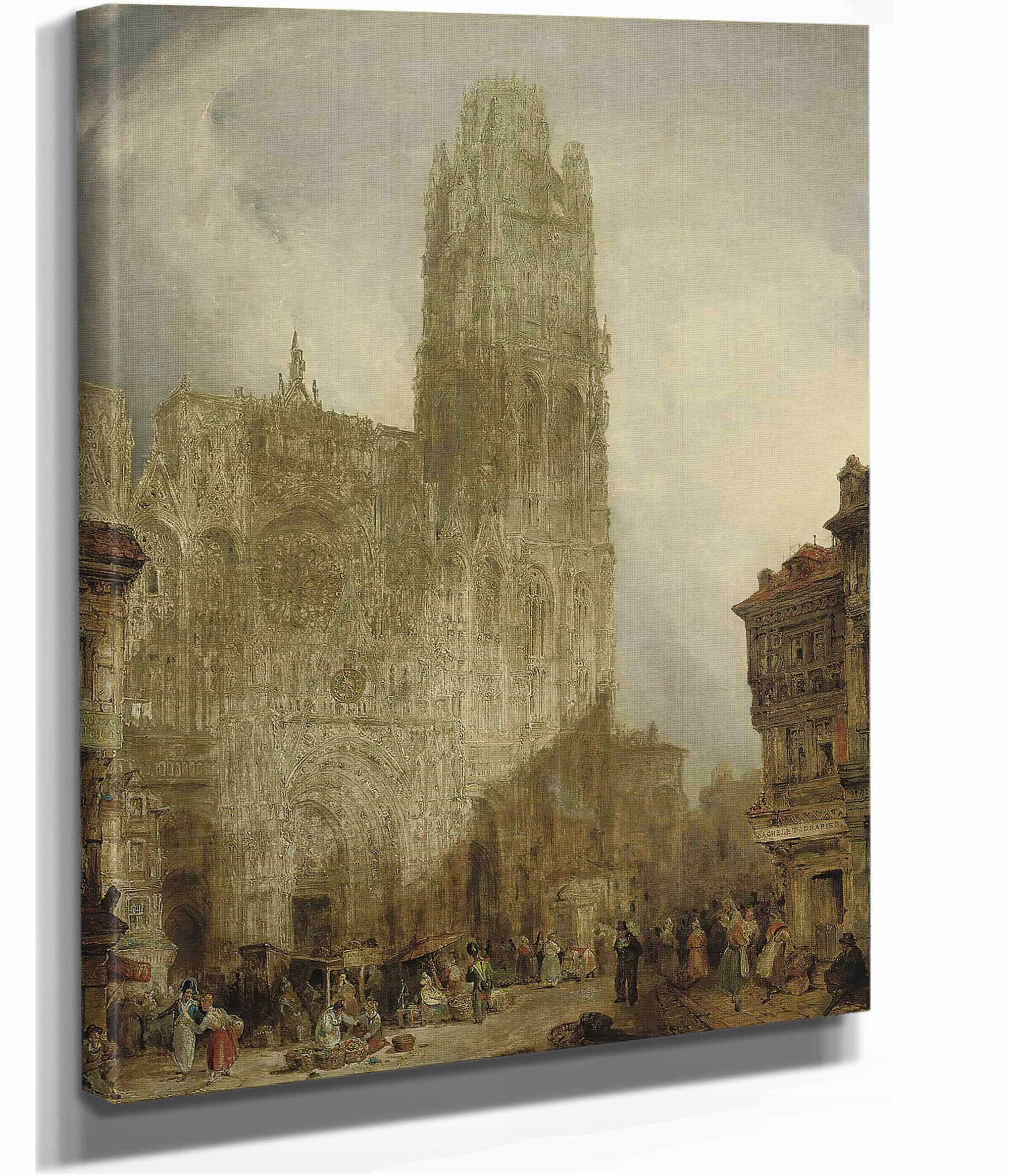 West Front Of Notre Dame Cathedral Rouen by David Roberts
