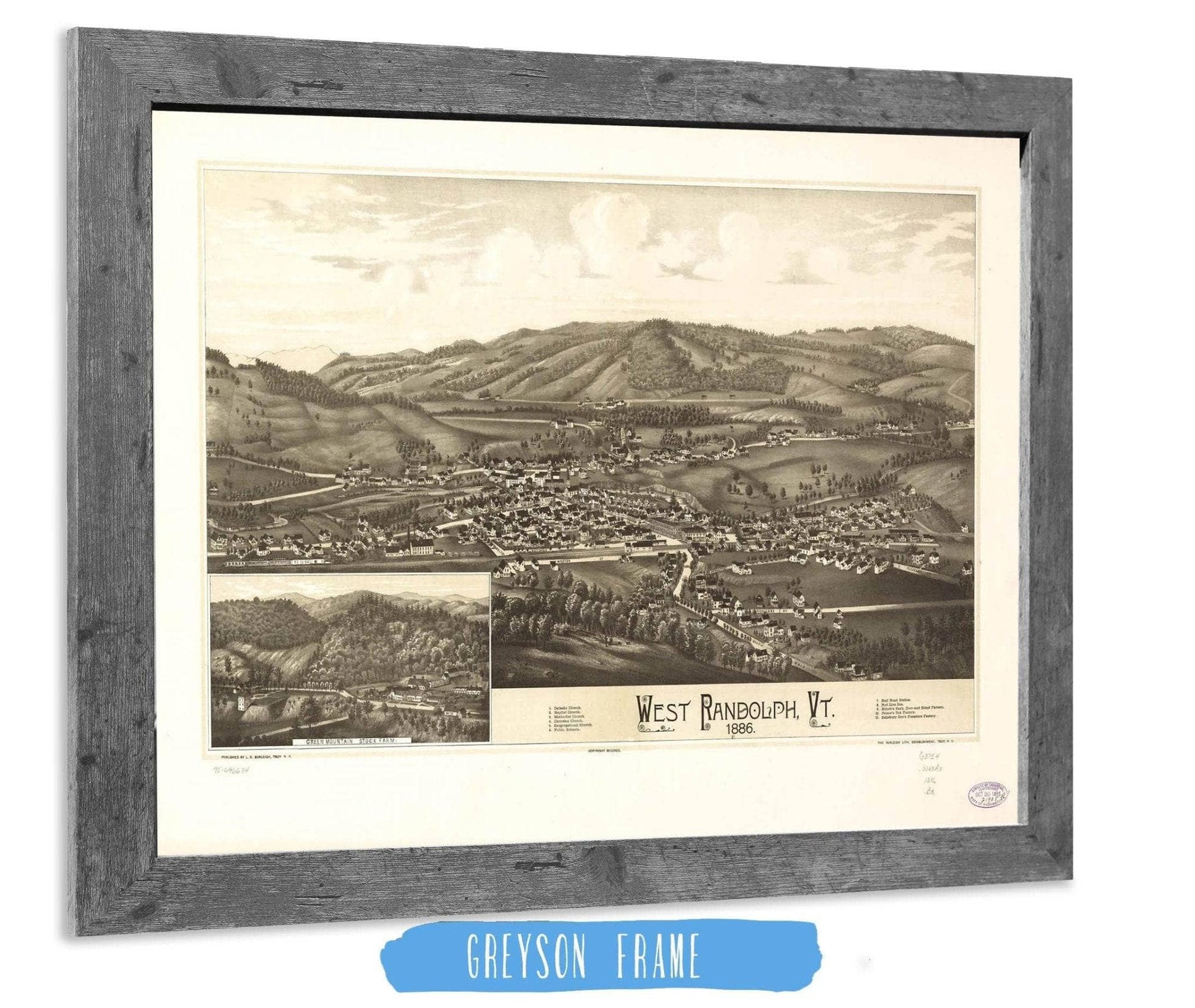 West Randolph Vt 1886 State of Vermont