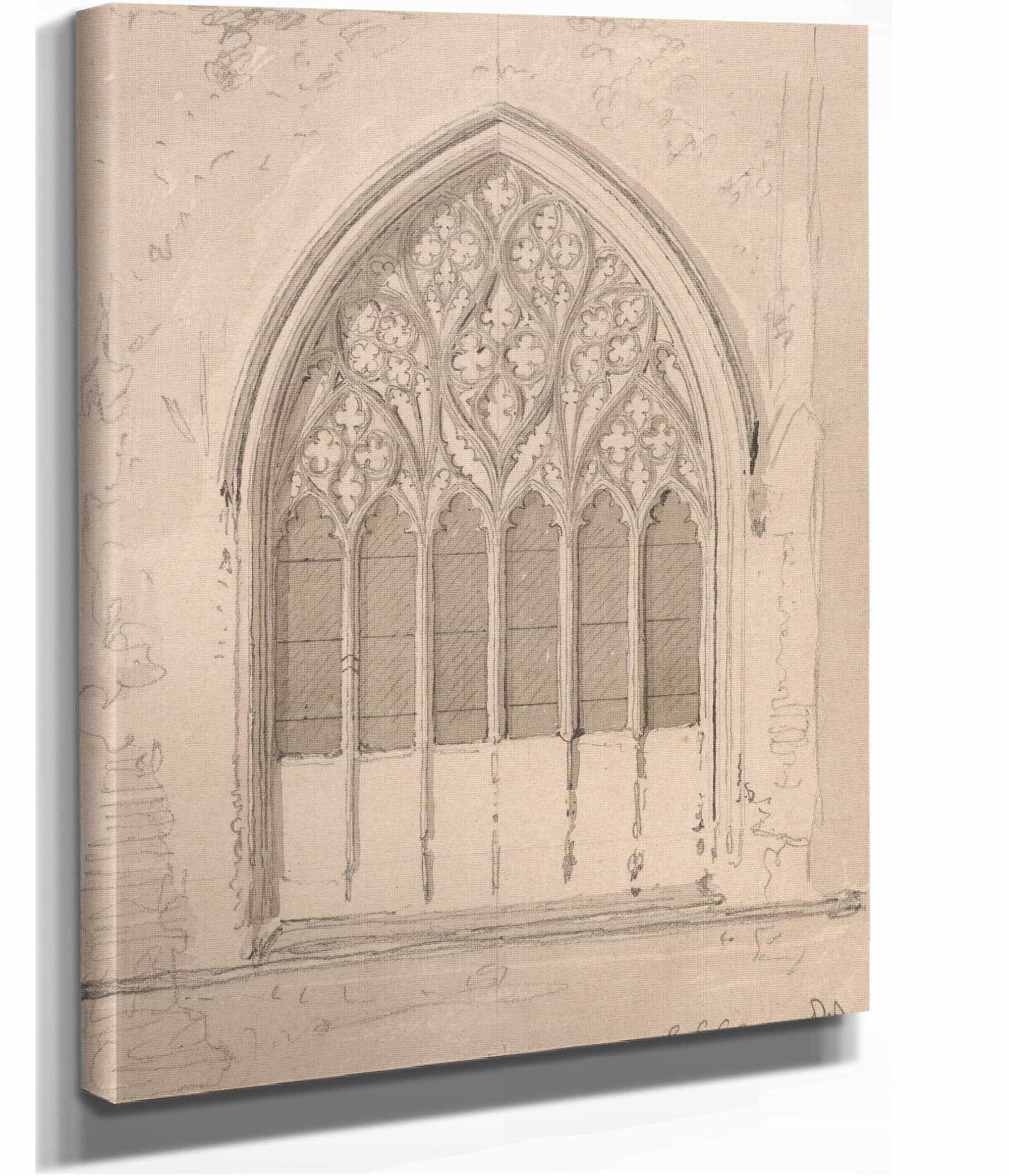 West Window Of Snettisham Church Norfolk by John Sell Cotman