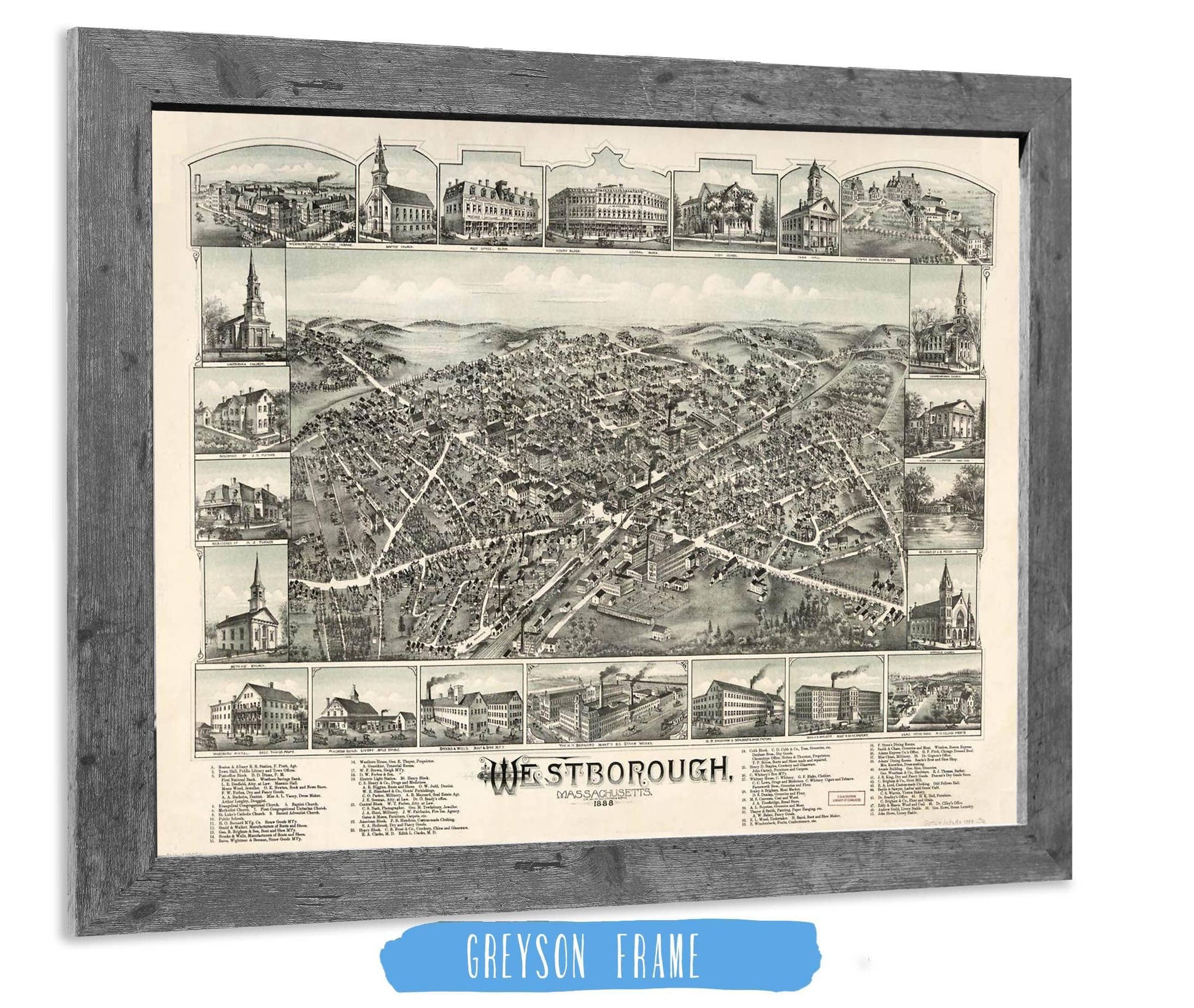 Westborough Massachusetts 1888 State of Massachusetts