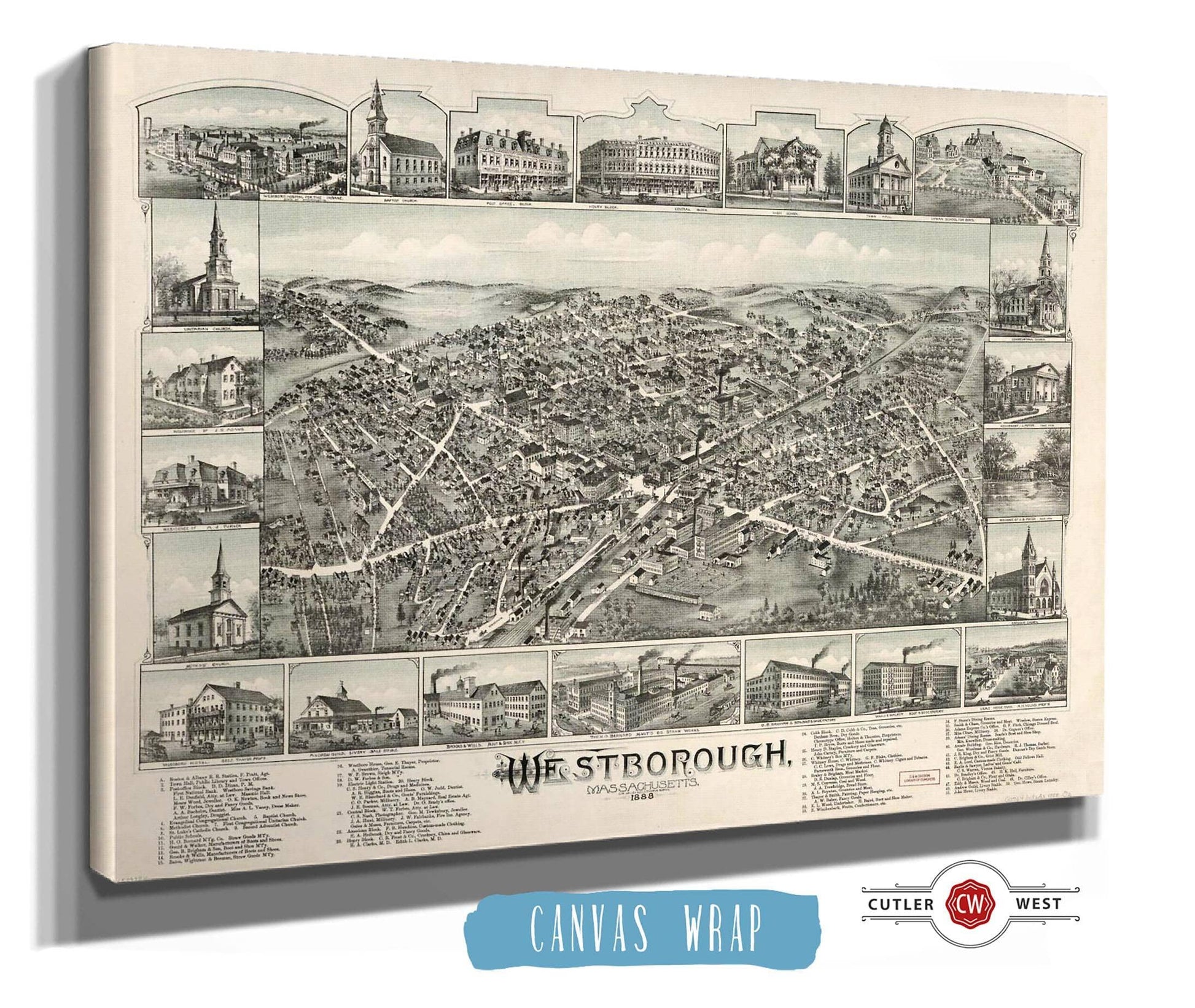 Westborough Massachusetts 1888 State of Massachusetts