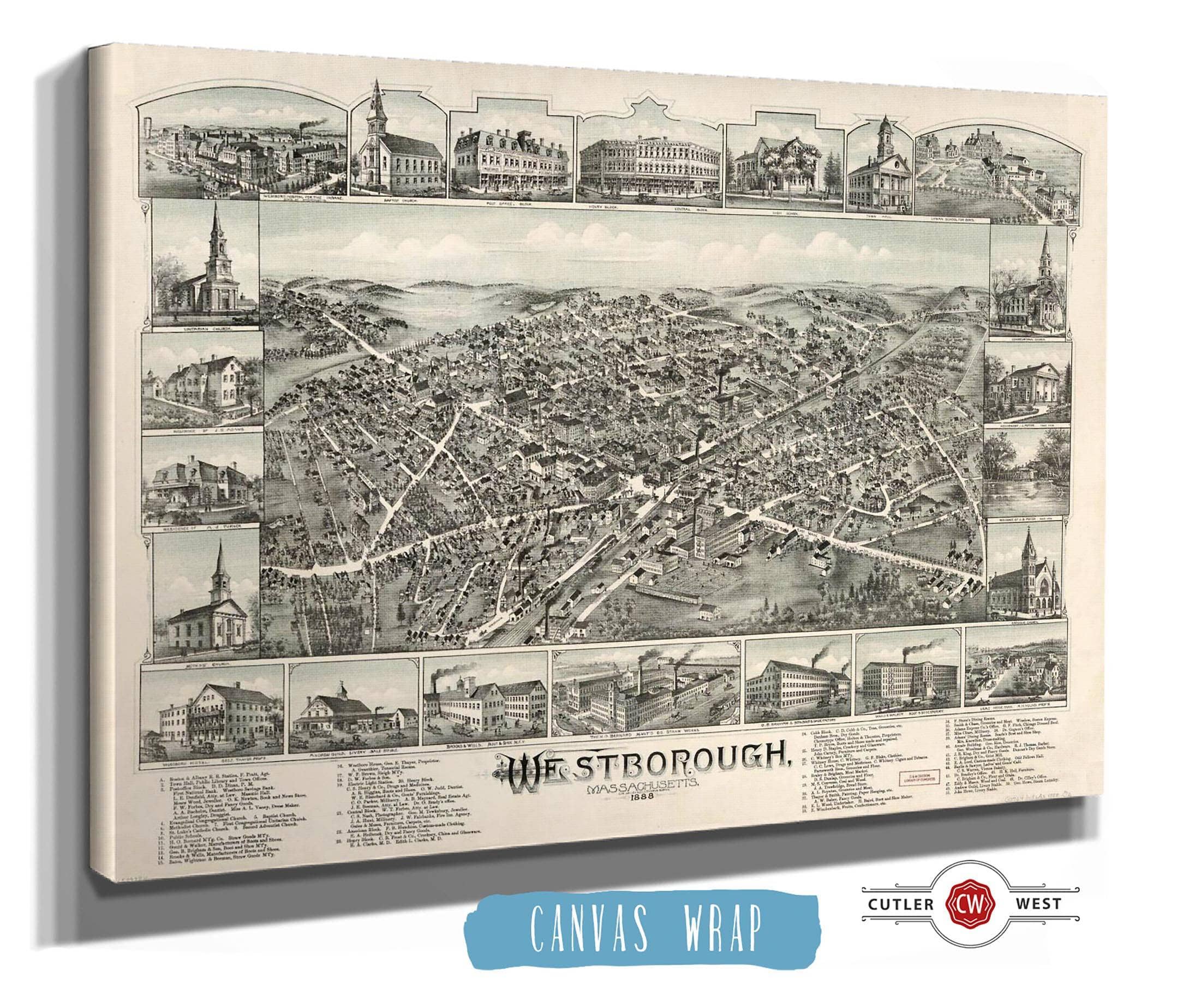 Westborough Massachusetts 1888 State of Massachusetts
