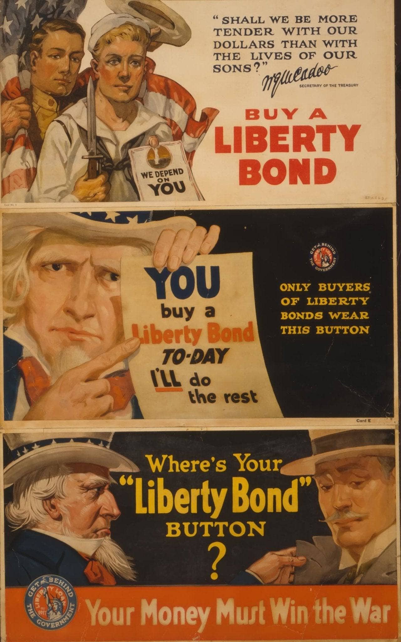 Where's your "Liberty Bond" button?