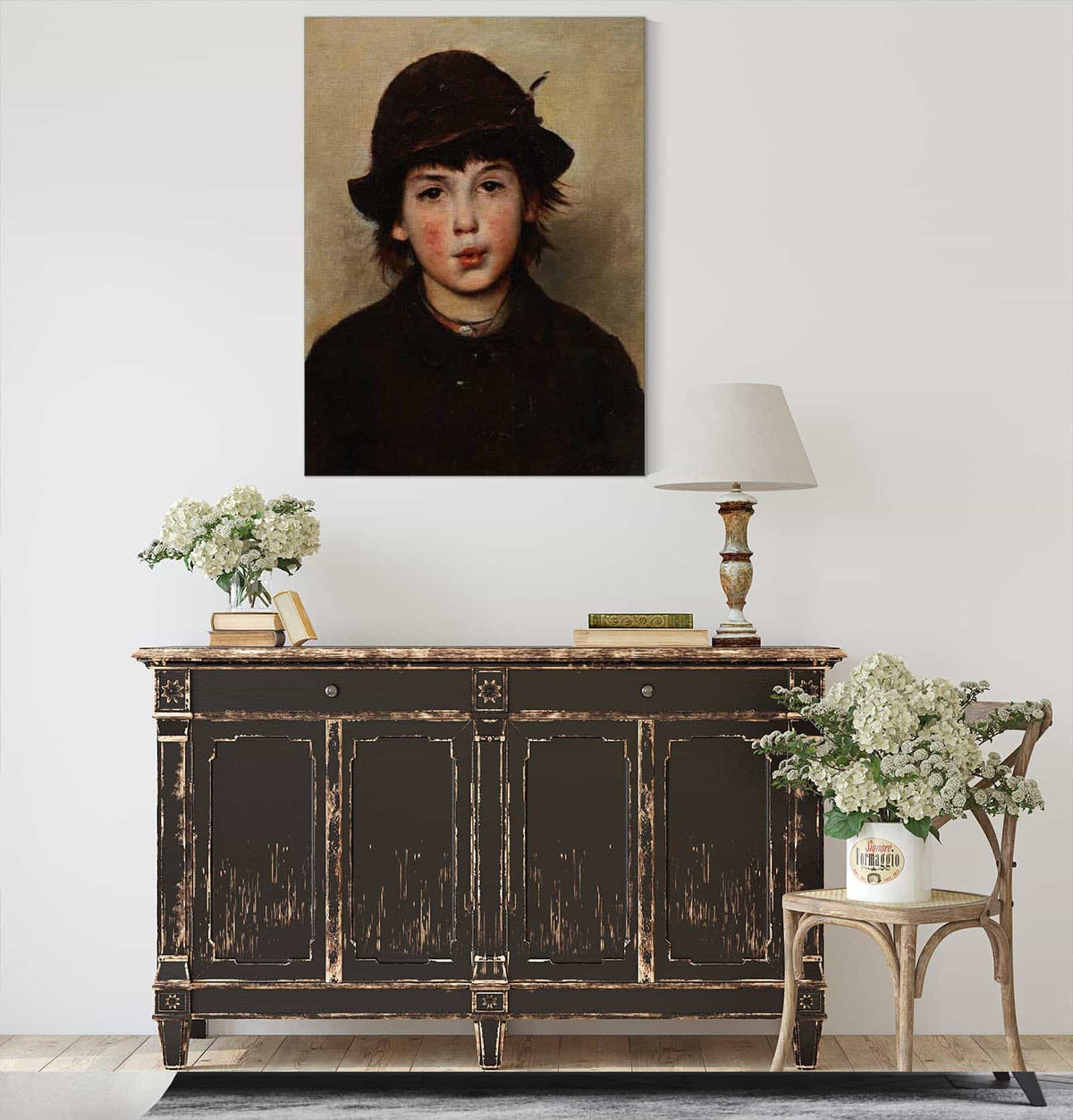 Whistling Boy S by Frank Duveneck