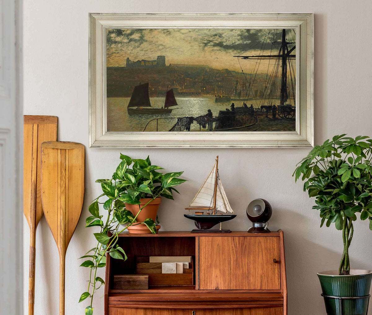 Whitby Abbey And Church by John Atkinson Grimshaw