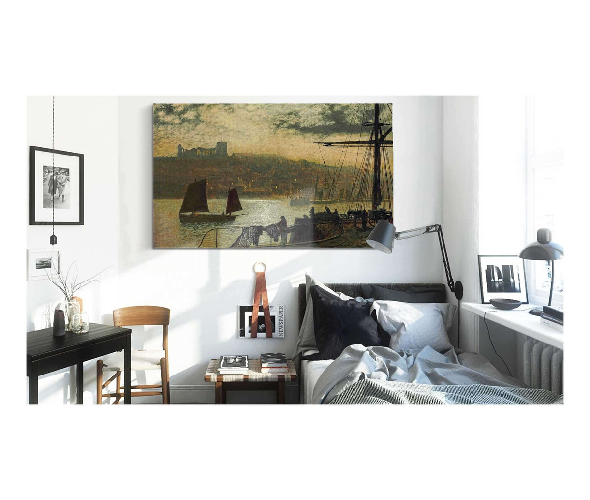 Whitby Abbey And Church by John Atkinson Grimshaw