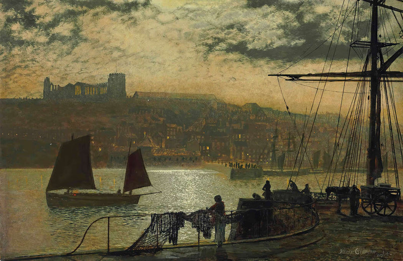 Whitby Abbey And Church by John Atkinson Grimshaw