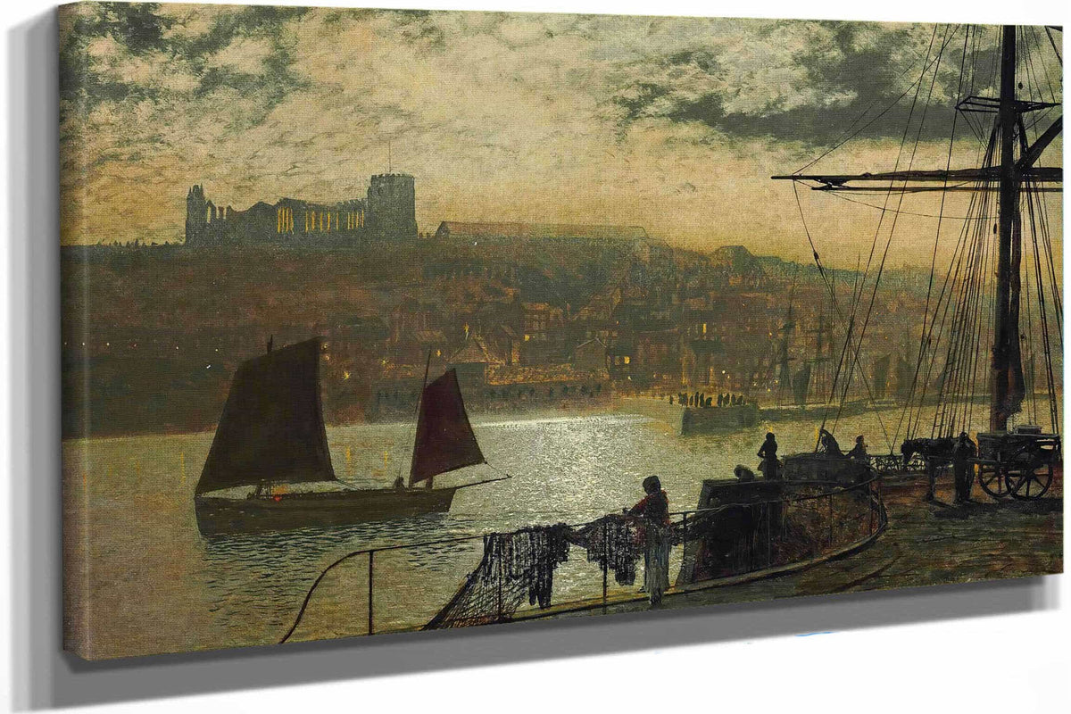 Whitby Abbey And Church by John Atkinson Grimshaw