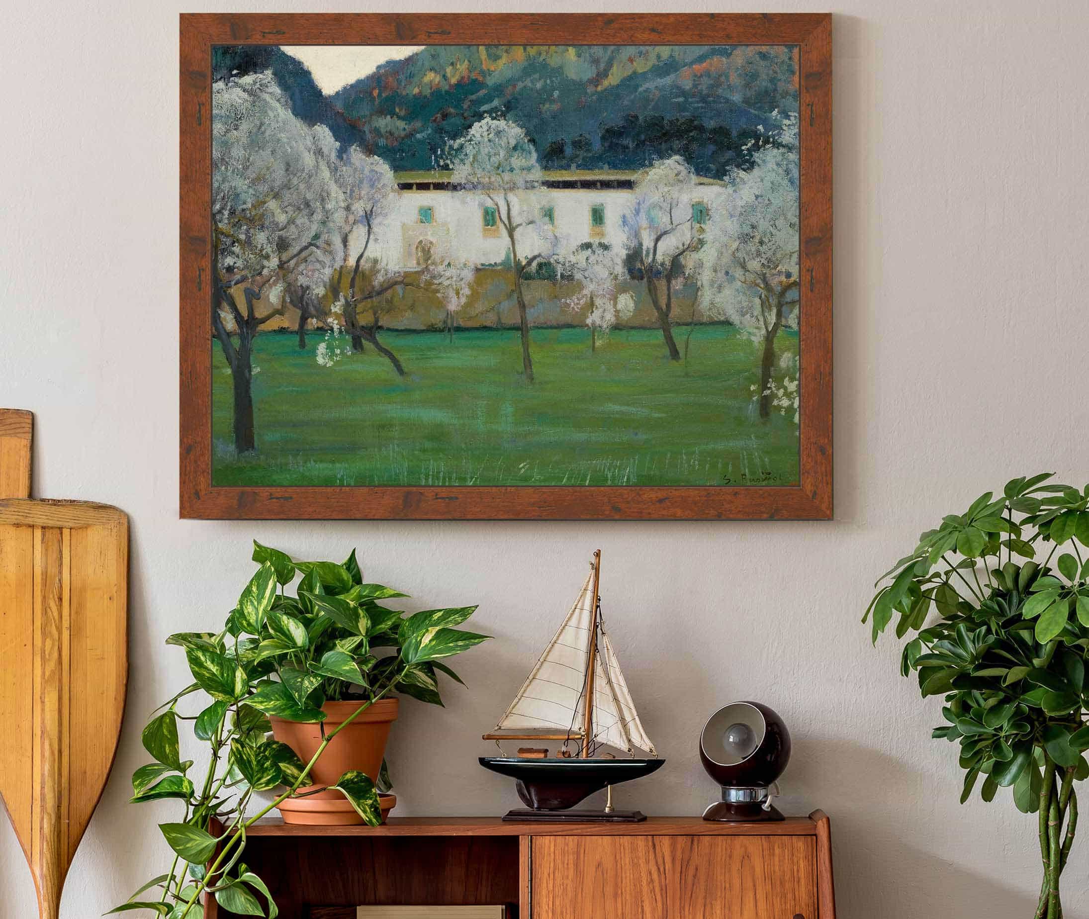 White Farmhouse Bunyola Majorca by Santiago Rusinol