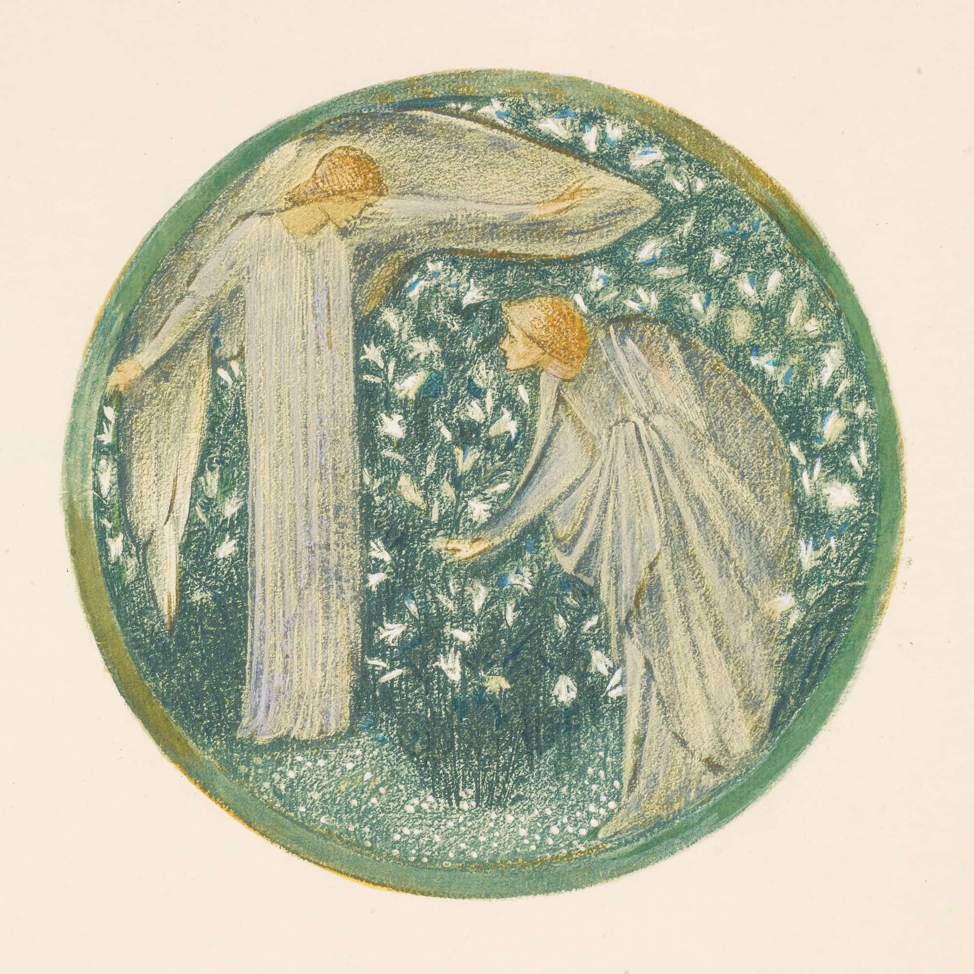 White Garden by Sir Edward Coley Burne Jones