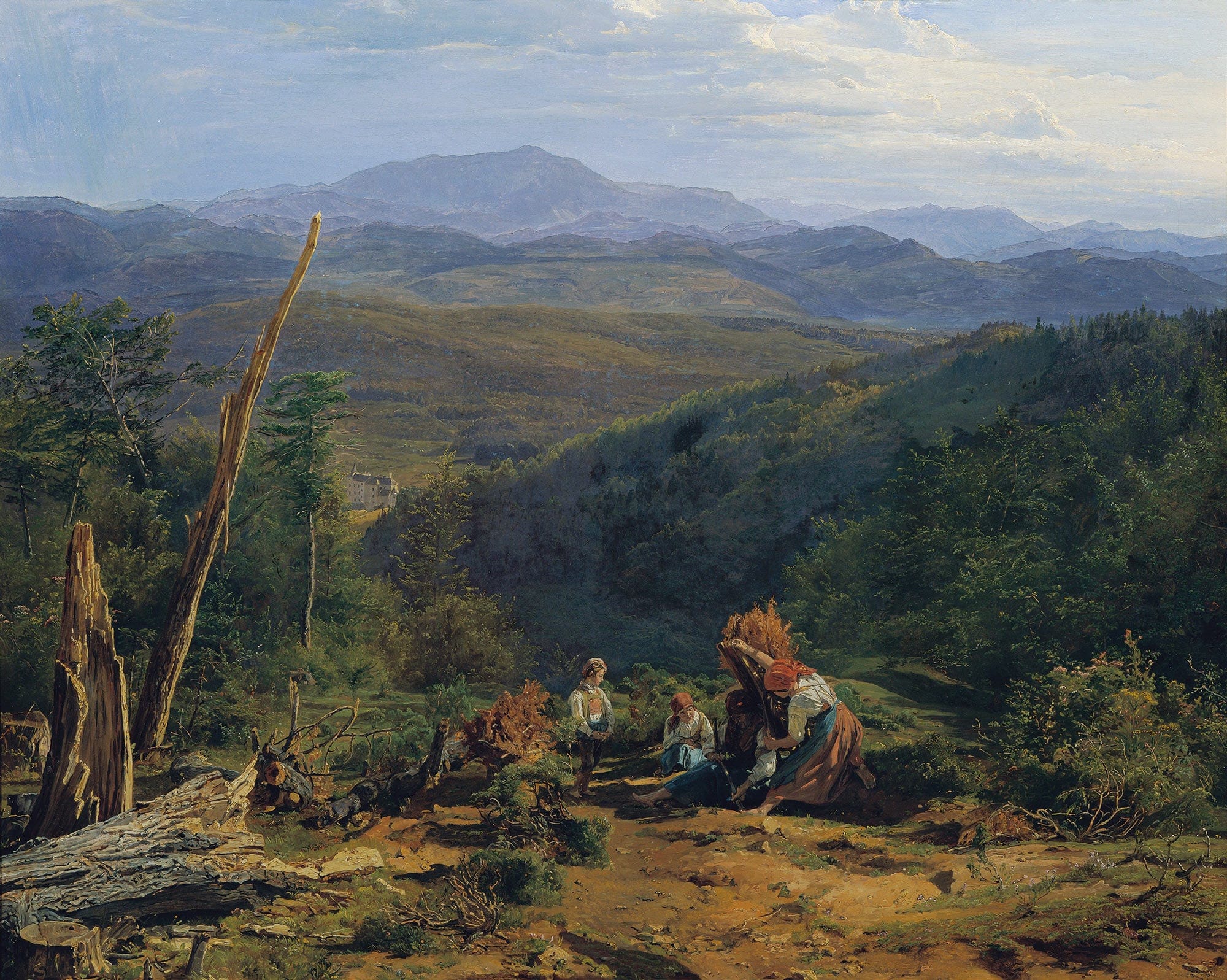 Wienerwaldlandschaft Mit Schloss Wildegg by Ferdinand Georg Waldmuller