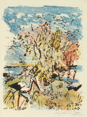 Wiese Mit Storch Und Frosch by Lovis Corinth