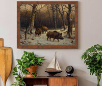 Wild Boars In The Snow by Rosa Bonheur