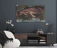 Wild Boars In The Water by Franz Marc